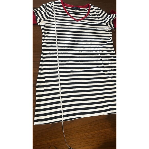Tommy Hilfiger Knit Dress  Bow Detail Blue & White Stripe Size Large - Picture 5 of 5